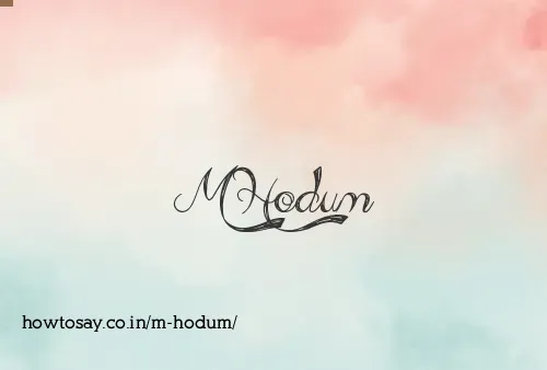 M Hodum