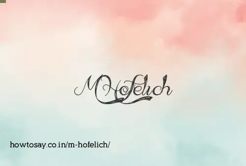 M Hofelich