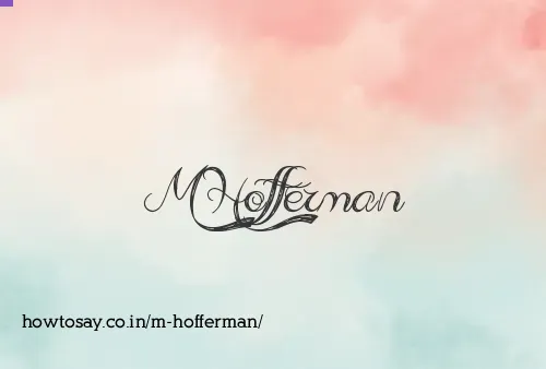M Hofferman