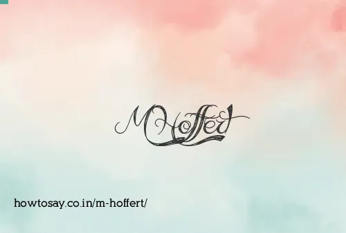 M Hoffert