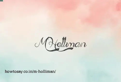 M Holliman