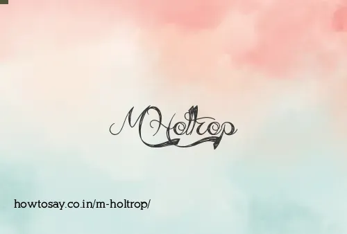M Holtrop