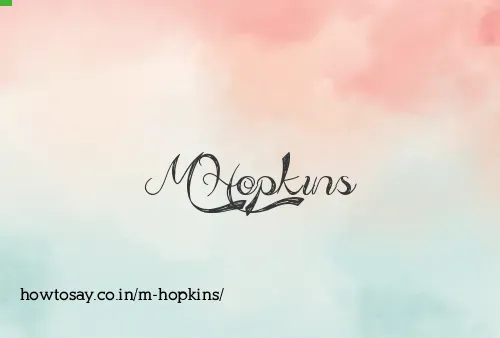 M Hopkins