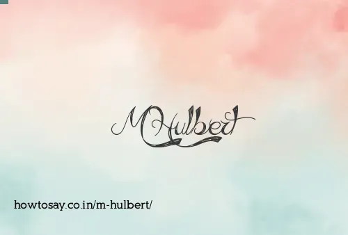 M Hulbert