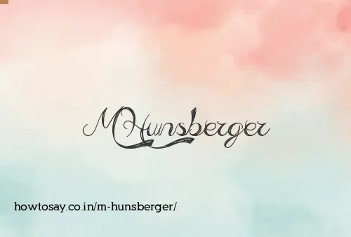 M Hunsberger