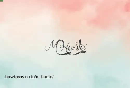 M Hunte
