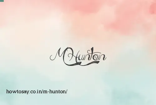 M Hunton