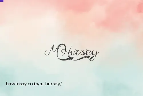 M Hursey