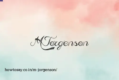 M Jorgenson