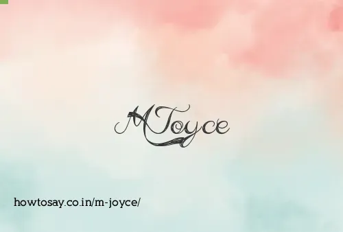 M Joyce
