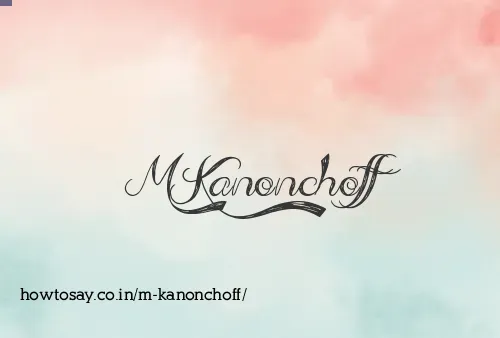 M Kanonchoff