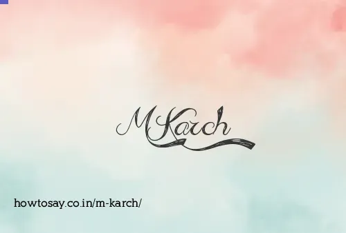 M Karch