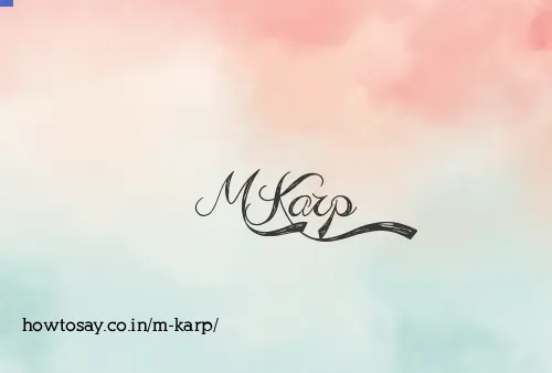 M Karp