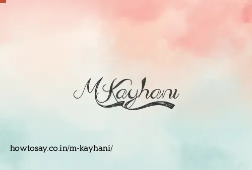 M Kayhani