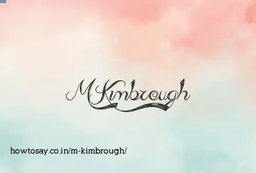 M Kimbrough