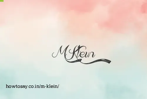 M Klein