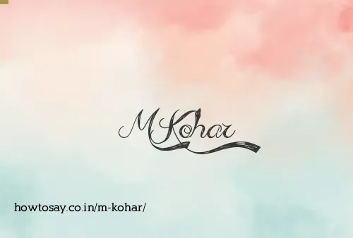 M Kohar