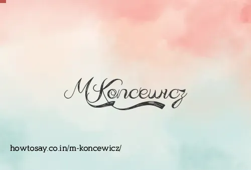 M Koncewicz