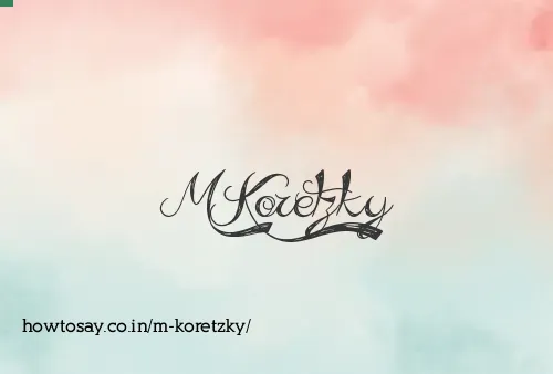 M Koretzky