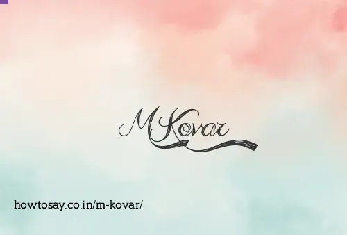 M Kovar