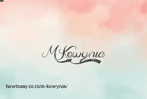 M Kowynia