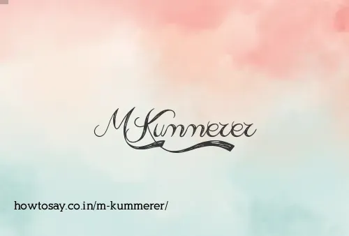 M Kummerer