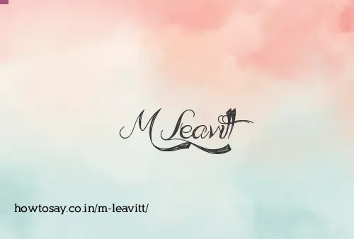 M Leavitt