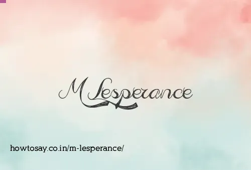 M Lesperance