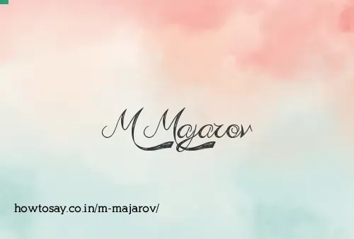 M Majarov