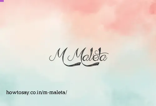 M Maleta