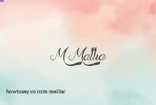 M Mallia