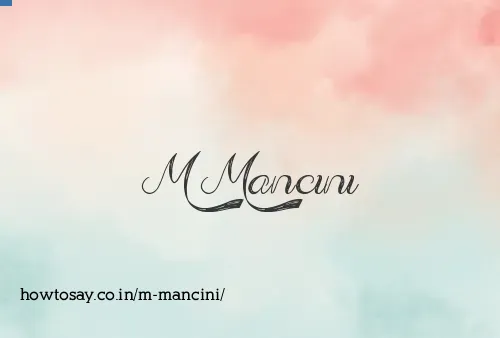 M Mancini