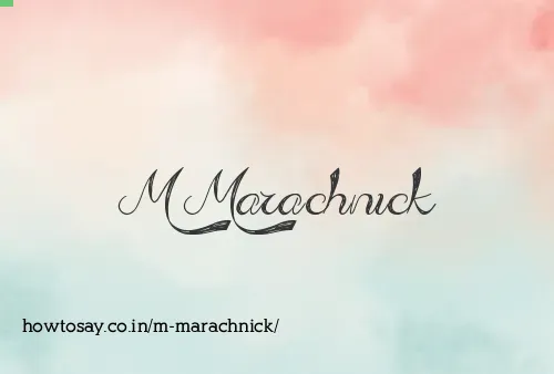 M Marachnick