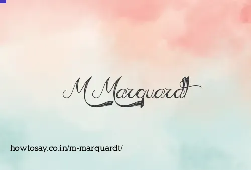 M Marquardt