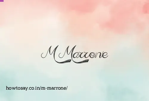 M Marrone
