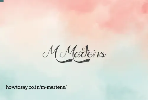 M Martens