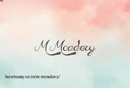 M Mcadory