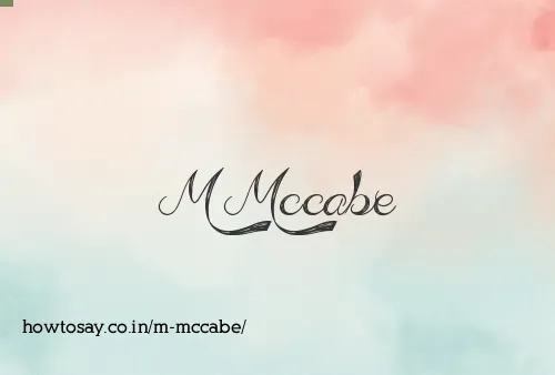 M Mccabe