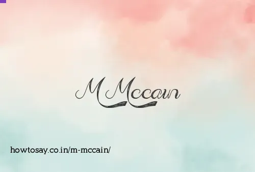 M Mccain