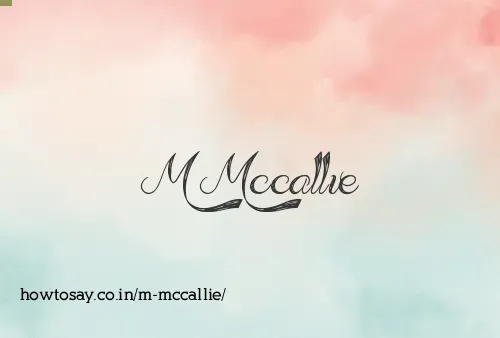 M Mccallie