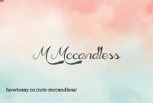 M Mccandless