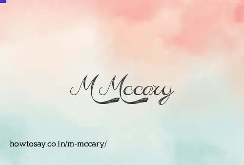 M Mccary
