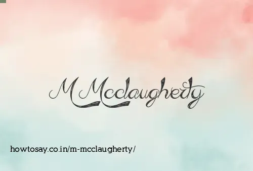 M Mcclaugherty