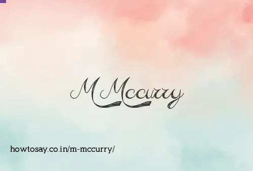 M Mccurry