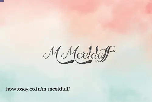 M Mcelduff