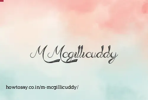 M Mcgillicuddy