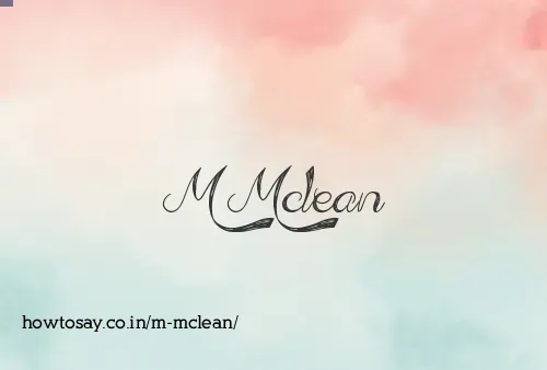 M Mclean