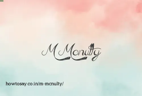 M Mcnulty