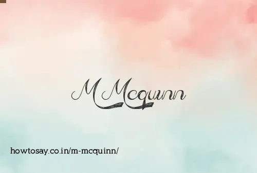 M Mcquinn