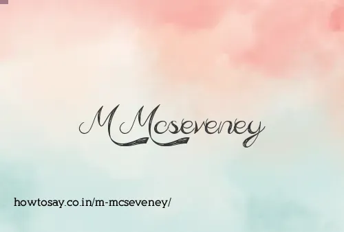 M Mcseveney
